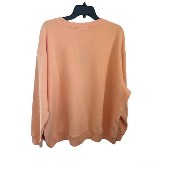 Wild Fable Peach Orange Sweatshirt with Flower Design - XL, NWT - Picture 2 of 9